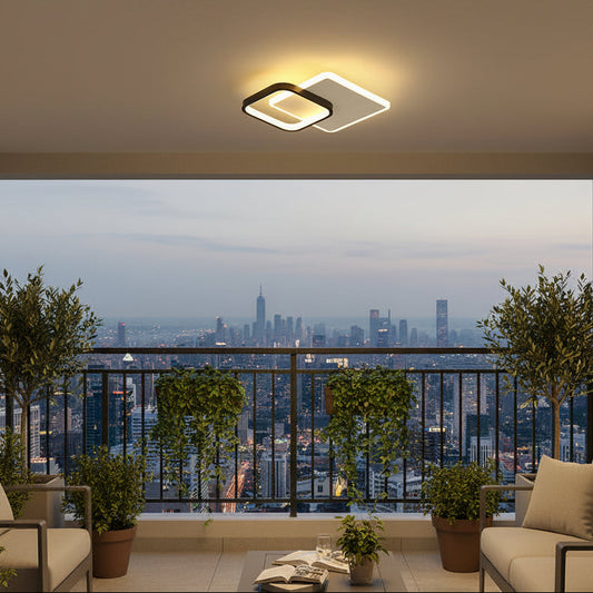 Lustra LED MARCELO 30W, lumina Rece/Calda/Neutra Alb Negru