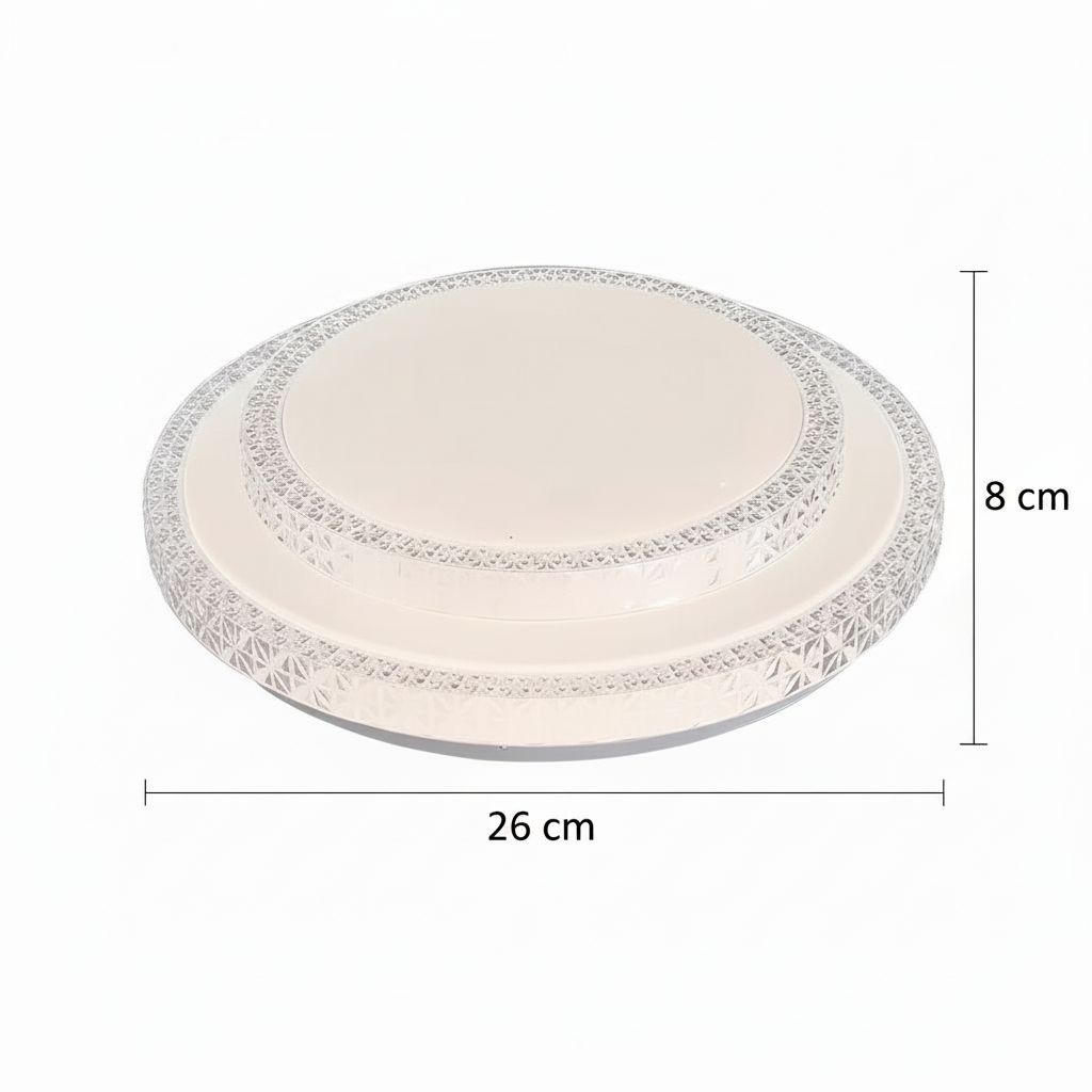 Lustra LED QIKIQTAALUK Nobile, 40W, Diametru 38 cm, Lumina Calda/Neutra/Rece, Alb