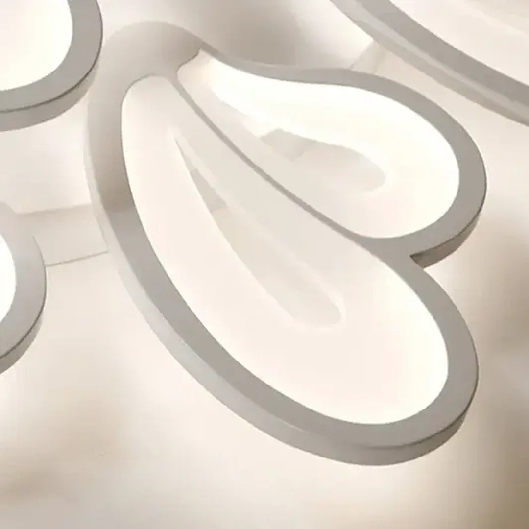 Lustra LED cu telecomanda BLOSSOM 95W, 5 Petale, lumina Rece/Calda/Neutra 3000K/4000K/6000K, Dimabila, Alb, Metal si Acril Lustre LED cu Telecomanda Default Title Alessandro Design