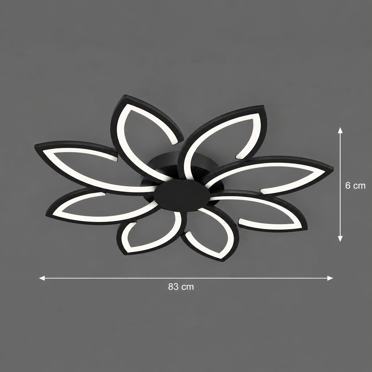 Lustra LED cu telecomanda BLUM, 108W, lumina Rece/Calda/Neutra, Dimabila, Negru, Metal si Acril