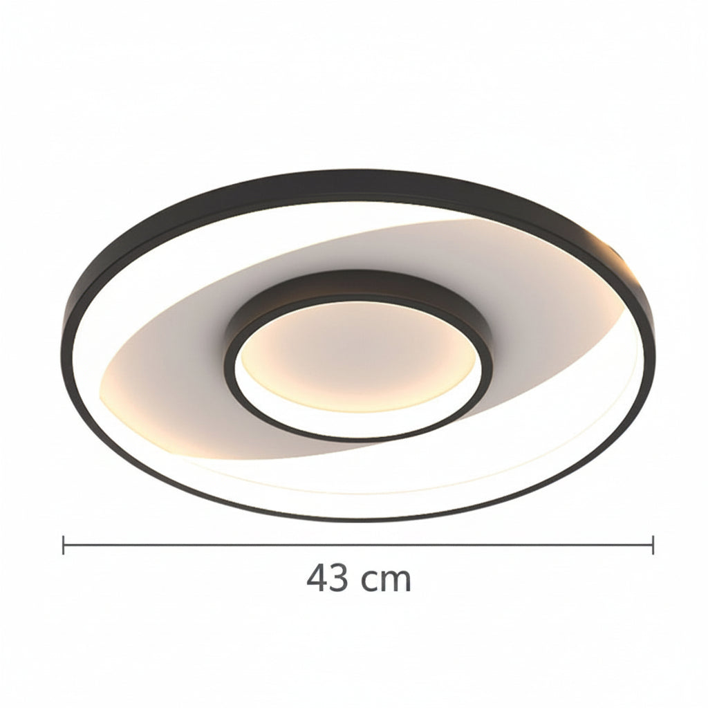 Lustra LED cu telecomanda FIGURATO, 63W, 3 Cercuri, lumina Rece/Calda/Neutra, Dimabila, Negru Lustre LED cu Telecomanda Default Title Alessandro Design