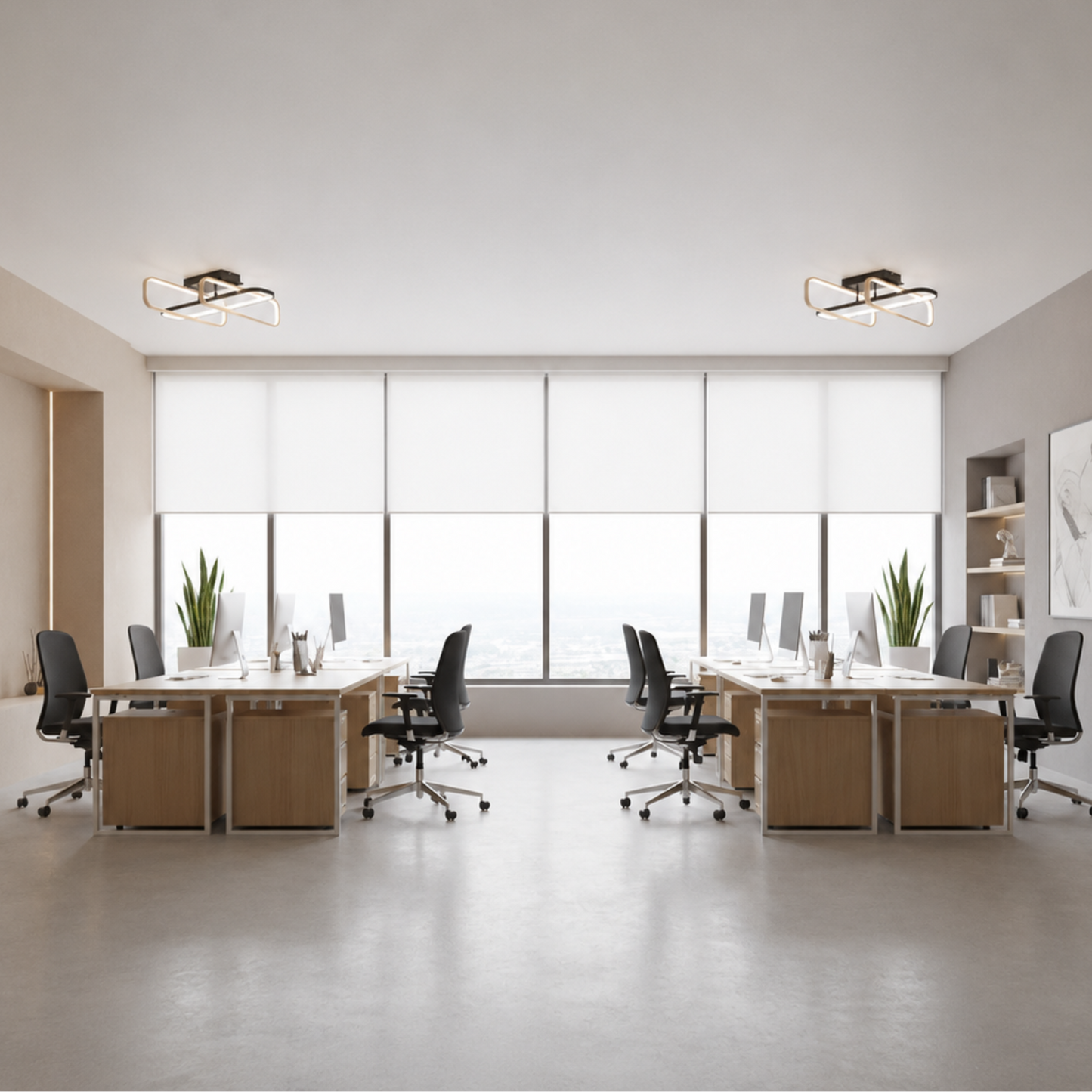 Lustra LED cu telecomanda TRANBERG, 3 surse(1negre+2auriu), 3000K/4000K/6000K, 144W, Metal și Plastic, Negru