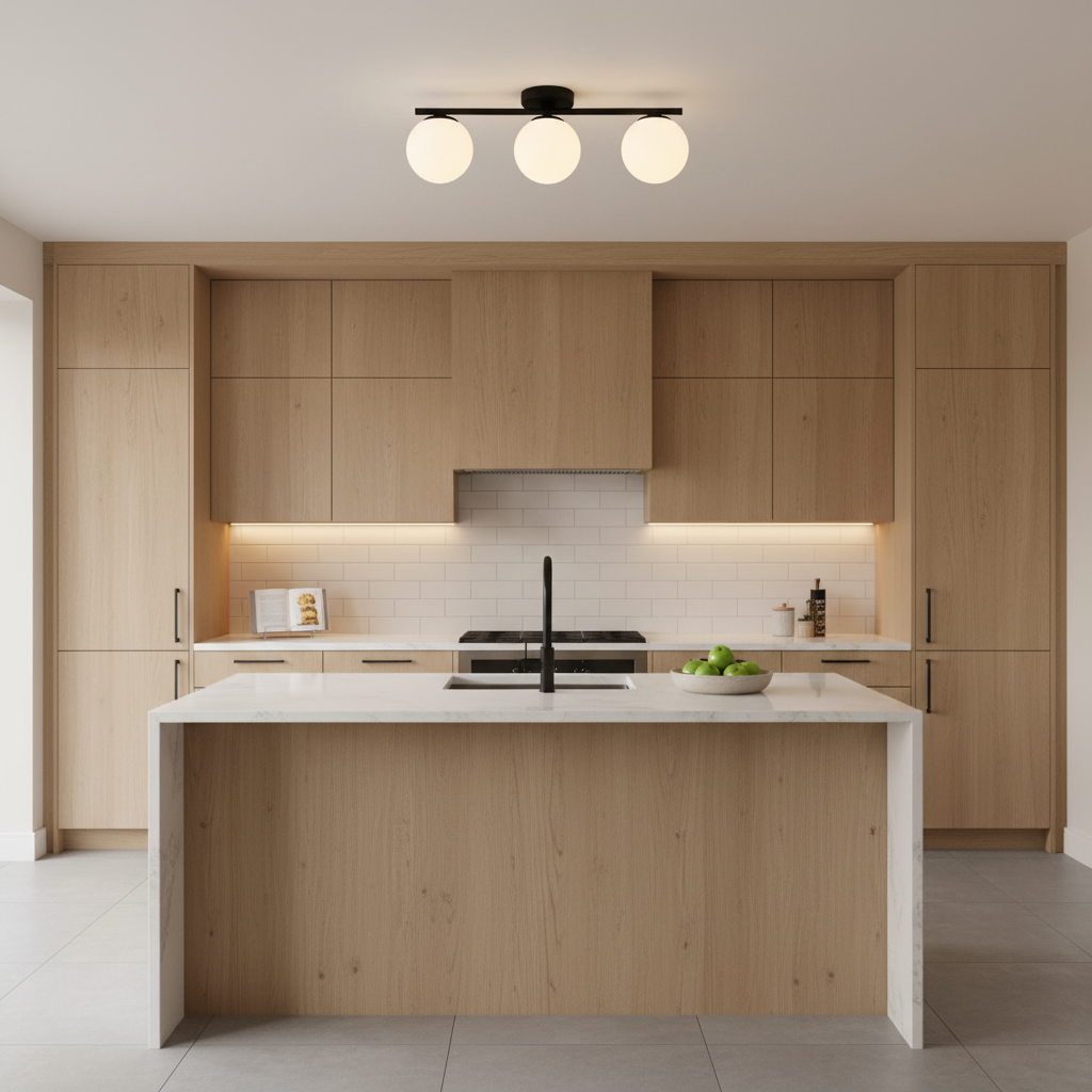 Lustra LED si cristal ORI, 46cm, 3xG9, Globuri, Negru