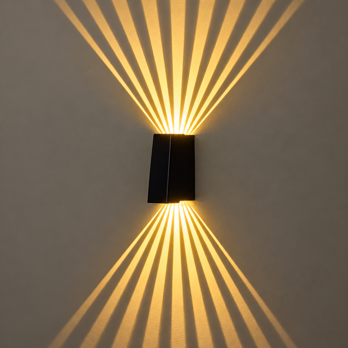 Aplica LED ZARAFSHON Exterior, 8W, Lumina Calda, IP65, Aluminiu, Negru