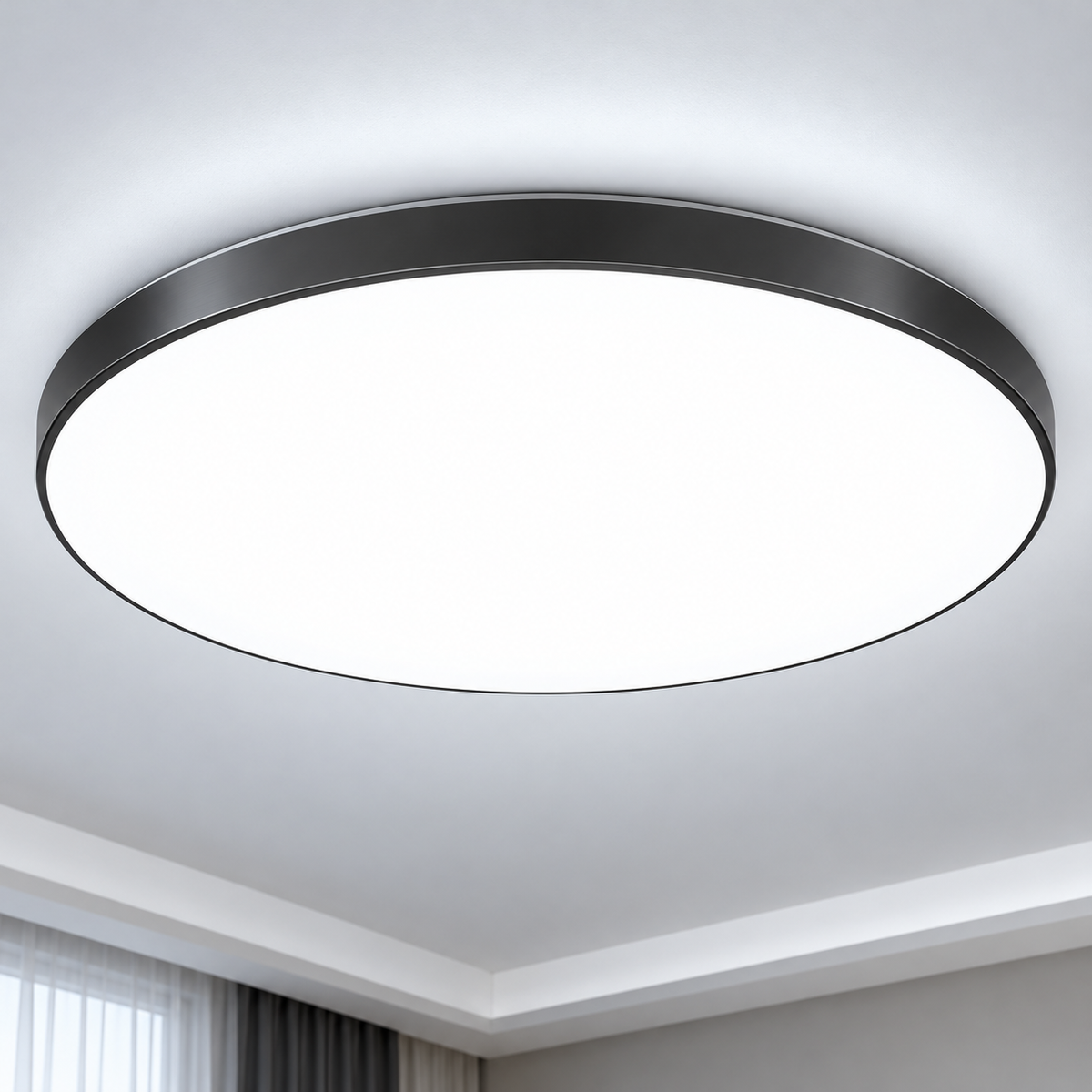 Plafoniera LED SOLIS 47cm 70W Lumina Rece Negru
