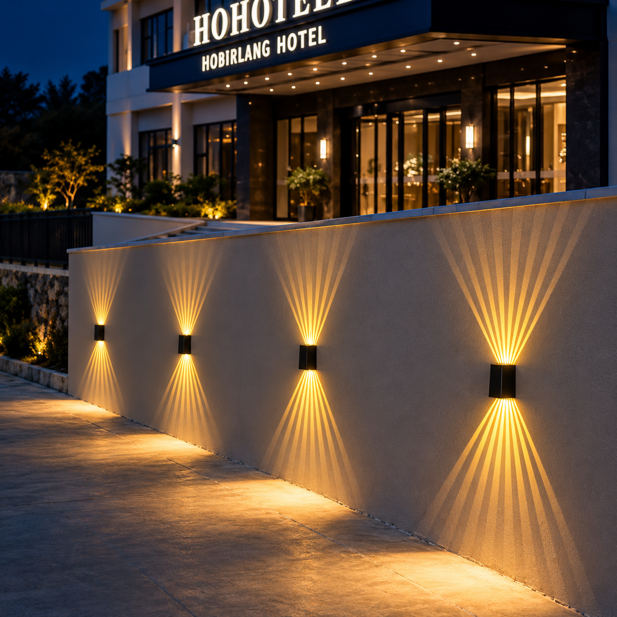 Aplica LED ZARAFSHON Exterior, 8W, Lumina Calda, IP65, Aluminiu, Negru