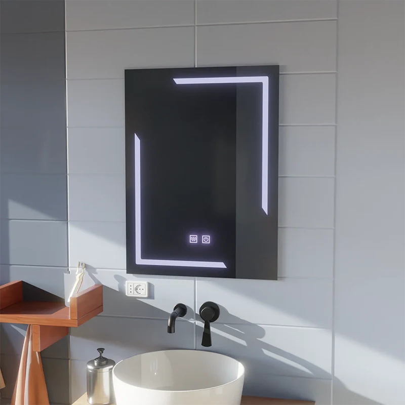 Oglinda LED Rectangulara, 60x80cm, ECLISSA Touch, Sistem Dezaburire, Dimabila