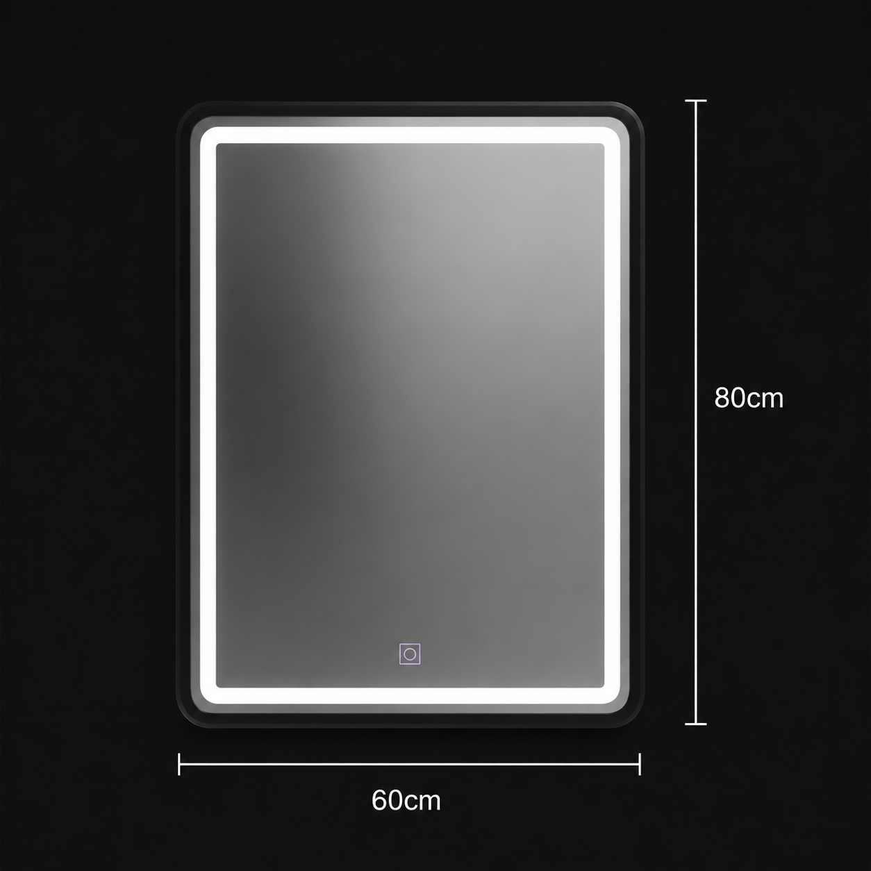 Oglinda LED Rectangulara, 60x80cm, Ombra  Basic Touch