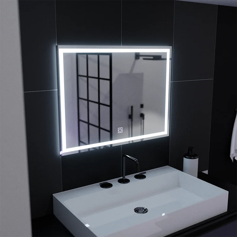Oglinda LED Rectangulara, 80x60cm, FRAME Basic Touch