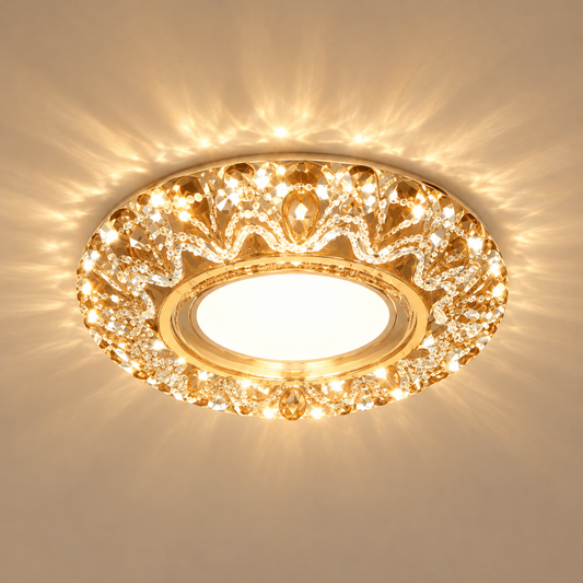 Spot LED ORBITA, 5W, Rotund, Lumina Rece / Calda, Bronz Antichizat, Rasina si Sticla