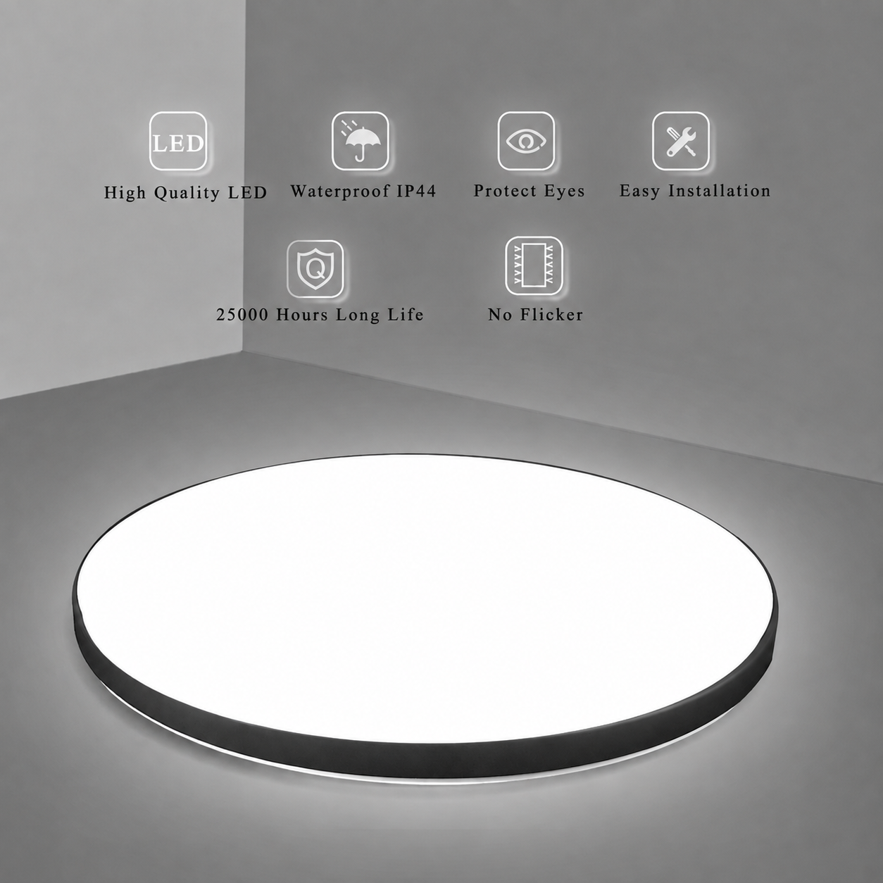 Plafoniera LED SOLIS 47cm 70W Lumina Rece Alb