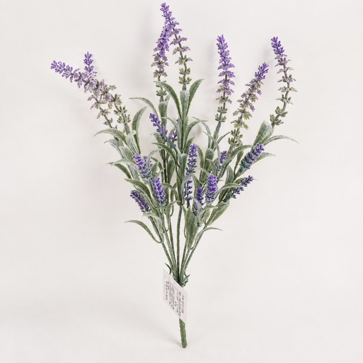 Planta Artificiala, Floare Decorativa de Lavanda, 7 Ramuri, 45 cm, Mov si Verde, Set de 2 Bucati