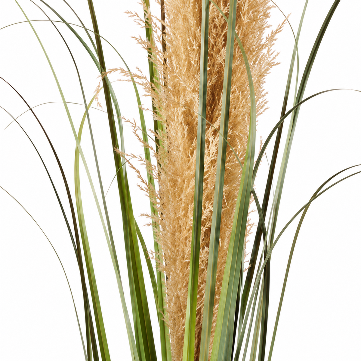 Planta Artificiala Iarba Ornamentala, 140 cm, Stuf si Iarba, Verde si Maro, Fara Ghiveci