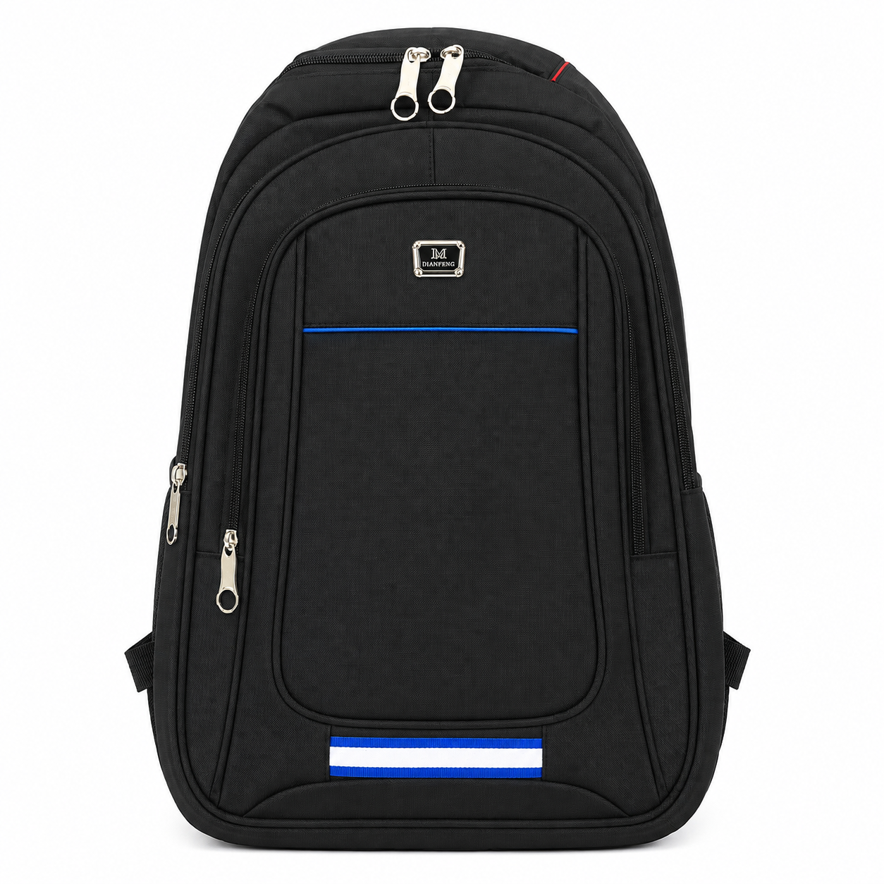 Rucsac Travel Business BAKU, 48x32x18 cm, Oxford, Negru si Albastru