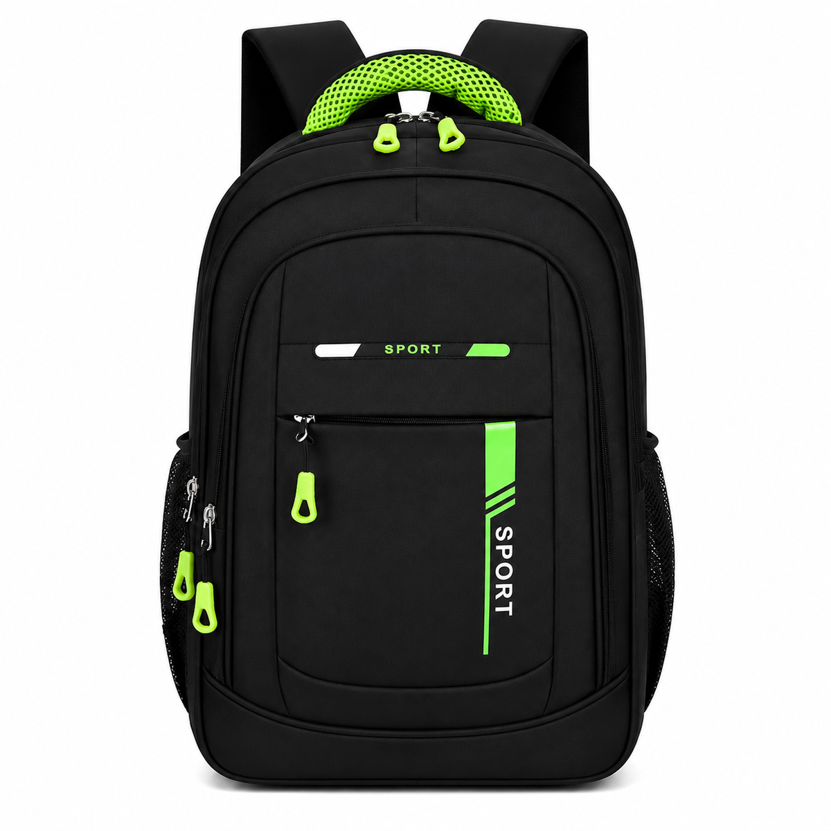 Rucsac Travel Business SHEKI, 47x32x14 cm, Oxford, Negru si Verde