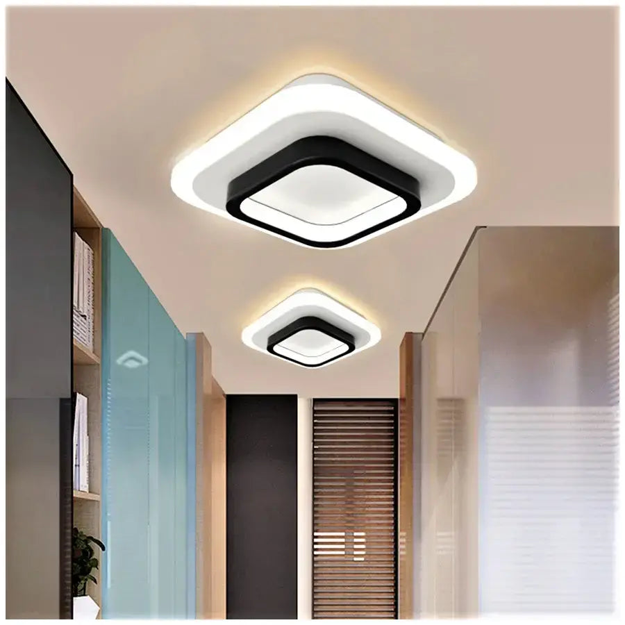Lustra LED KHAI 20W, lumina Rece/Calda/Neutra , Alb Negru