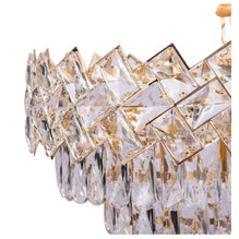 Candelabru Cristal WINDSOR Nobile 5xE27, Diametru 40cm, Auriu Lucios, Inaltime Reglabila
