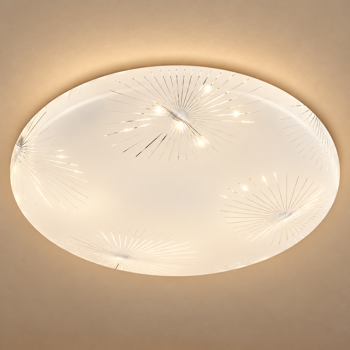 Plafonieră LED 35 cm, 31W, 3000K / 4000K / 6000K, Alb, Metal si Acril