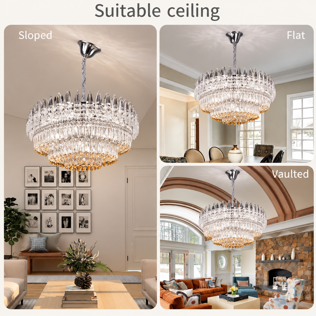 Candelabru Cristal MAJESTIC Regalis 21x E14, Diametru 80cm, Crom Lucios, Inaltime Reglabila