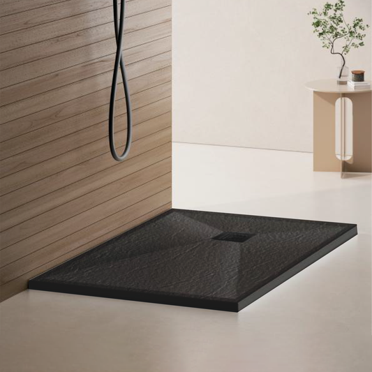 Cadita de dus dreptunghiulara 80x120 cm, slim 3 cm, gri inchis