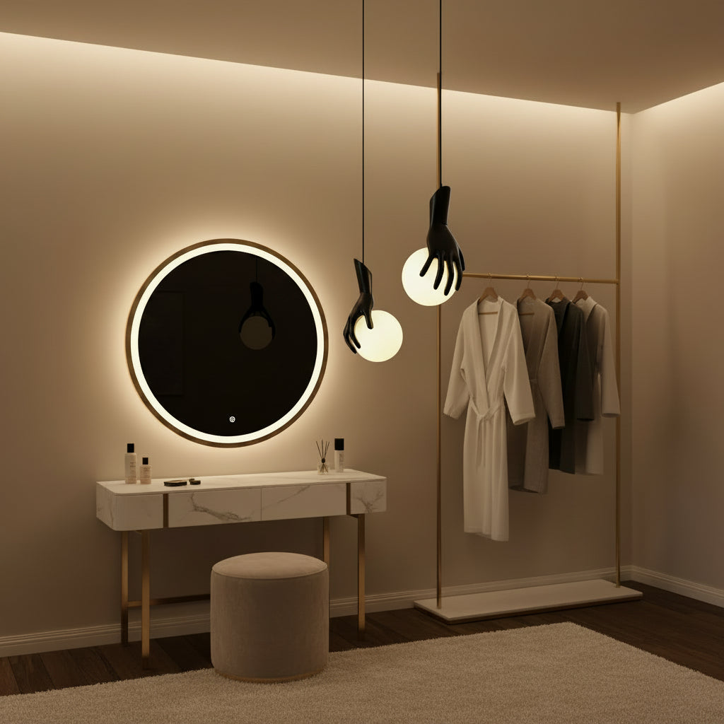 Aplica LED Decorativa MANOS, 13x120cm, 2xG9, Sticla si Resina, Negru