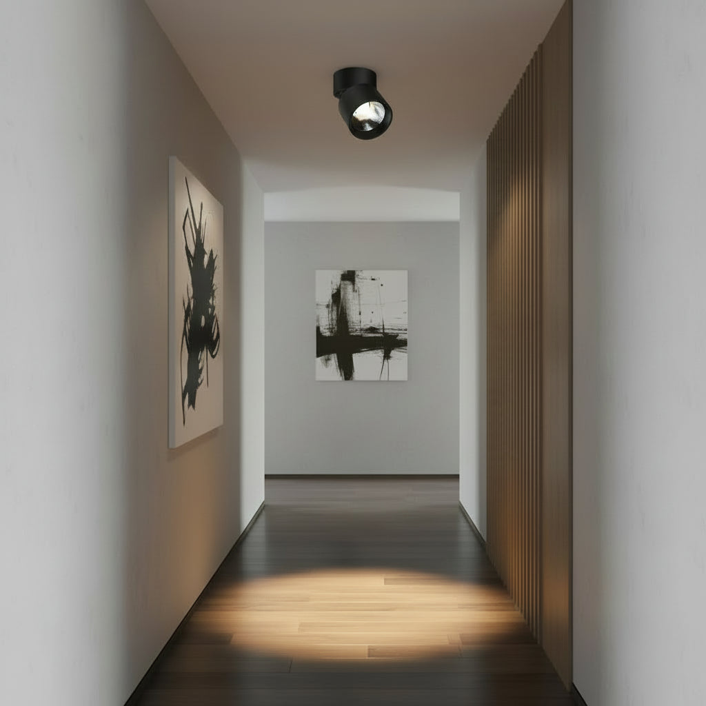 Spot LED TINNIE, Rotativ, 9W, Lumina Neutra 4000K, Negru