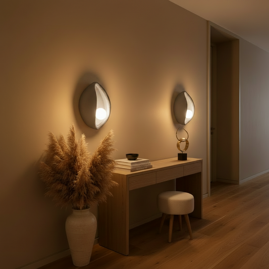 Aplica LED Decorativa CONCHA, 30x35cm, 1xE27, Polistiren, Gri