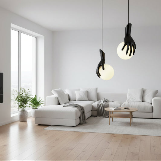 Aplica LED Decorativa MANOS, 13x120cm, 2xG9, Sticla si Resina, Negru