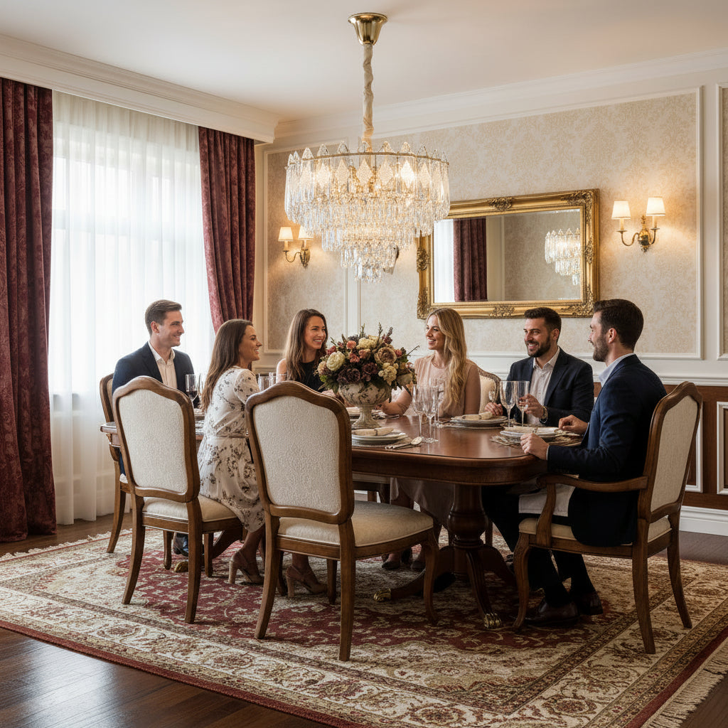 Candelabru Cristal VELVET Eleganza, 9xE14, D50 cm, Auriu, Inaltime Reglabila, Metal si Cristal