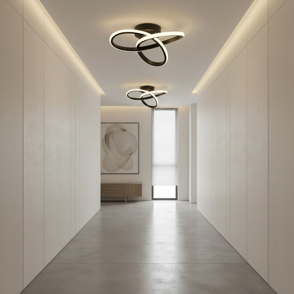 Lustra LED VERTEX Infinitum 13W, Lumina Rece/Calda/Neutra, Negru Lustre LED Default Title Alessandro Design