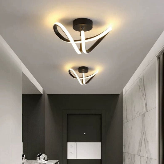 Lustra LED VERTEX Pulse, 13W, Ondulata, Lumina Rece/Calda/Neutra, Negru Lustre LED Default Title Alessandro Design