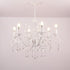 Candelabru SANSSOUCI 8xE14 Cristal si Metal – Eleganta Regala, Inaltime Ajustabila, Alb Argintiu