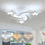 Lustra LED cu telecomanda IPOMOEA 48W, 3 Stele, lumina Rece/Calda/Neutra, Dimabila, Alb