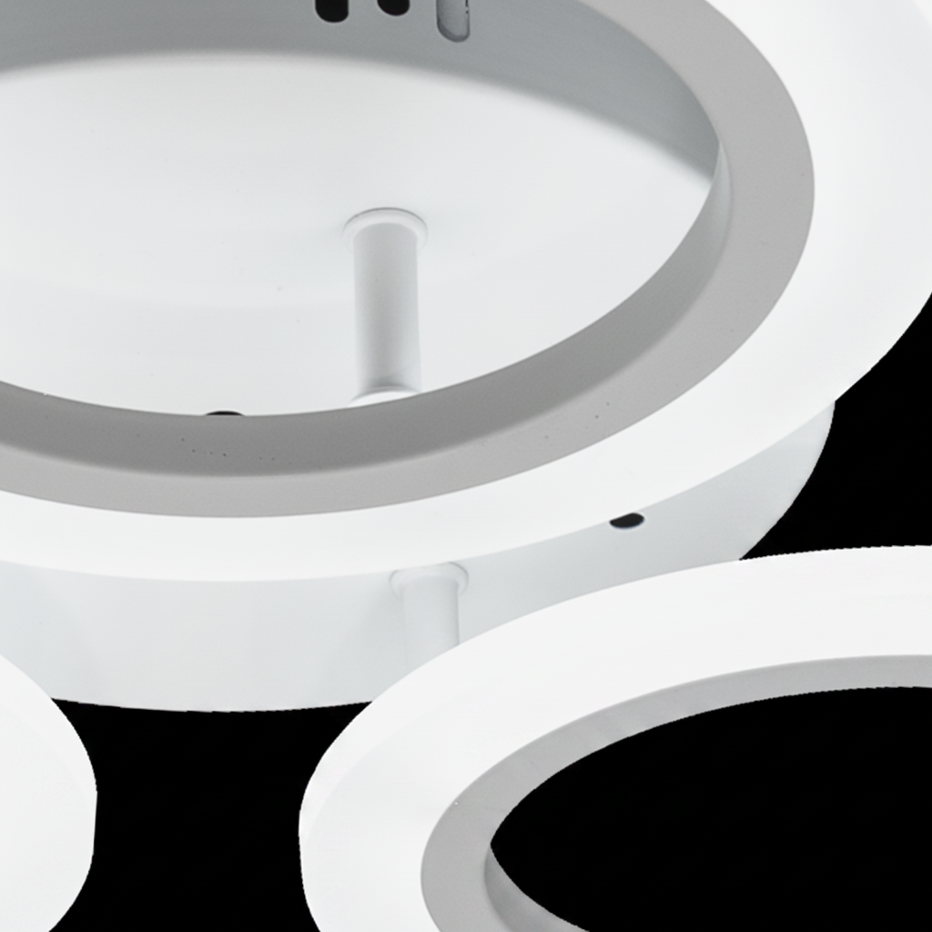 Lustra LED MARA 27W, 3 Cercuri, lumina Neutra, Alb