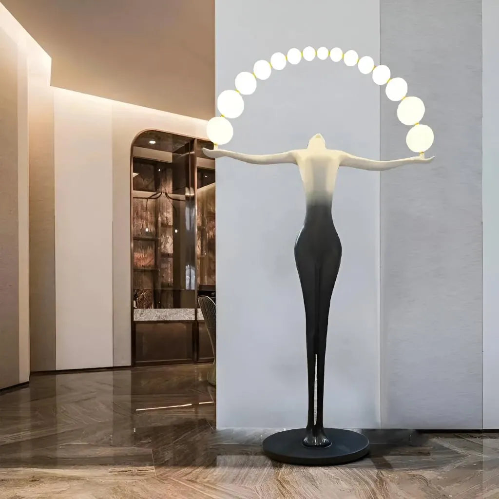 Lampadar Anatolio LED 24W 4000KMetal Negru Veioze & Lampadare Default Title Alessandro Design