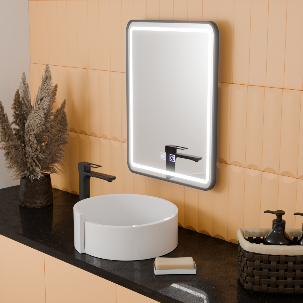 Oglinda LED Rectangulara, 50x70cm, Taglio Touch, Sistem Dezaburire