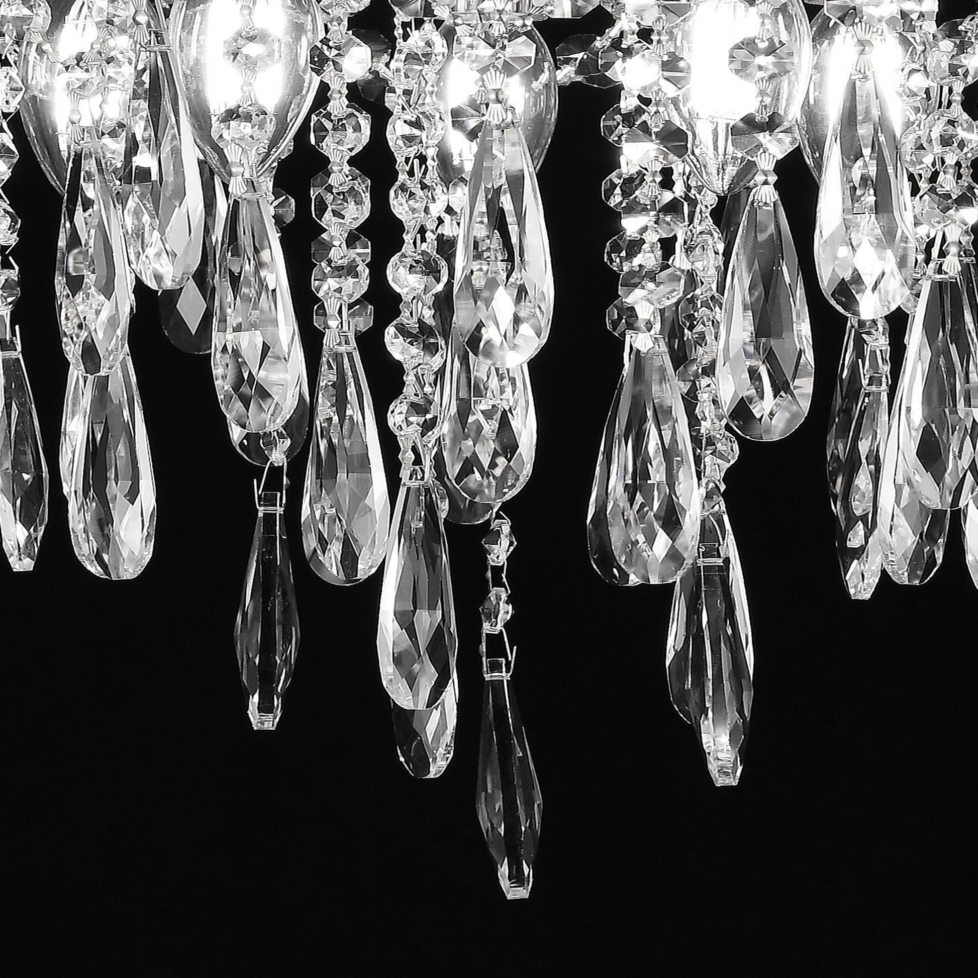 Candelabru Cristal LUMIRA Eleganza, 5x E14, Diametru 48cm, Crom Lucios Candelabre Cristal Default Title Alessandro Design