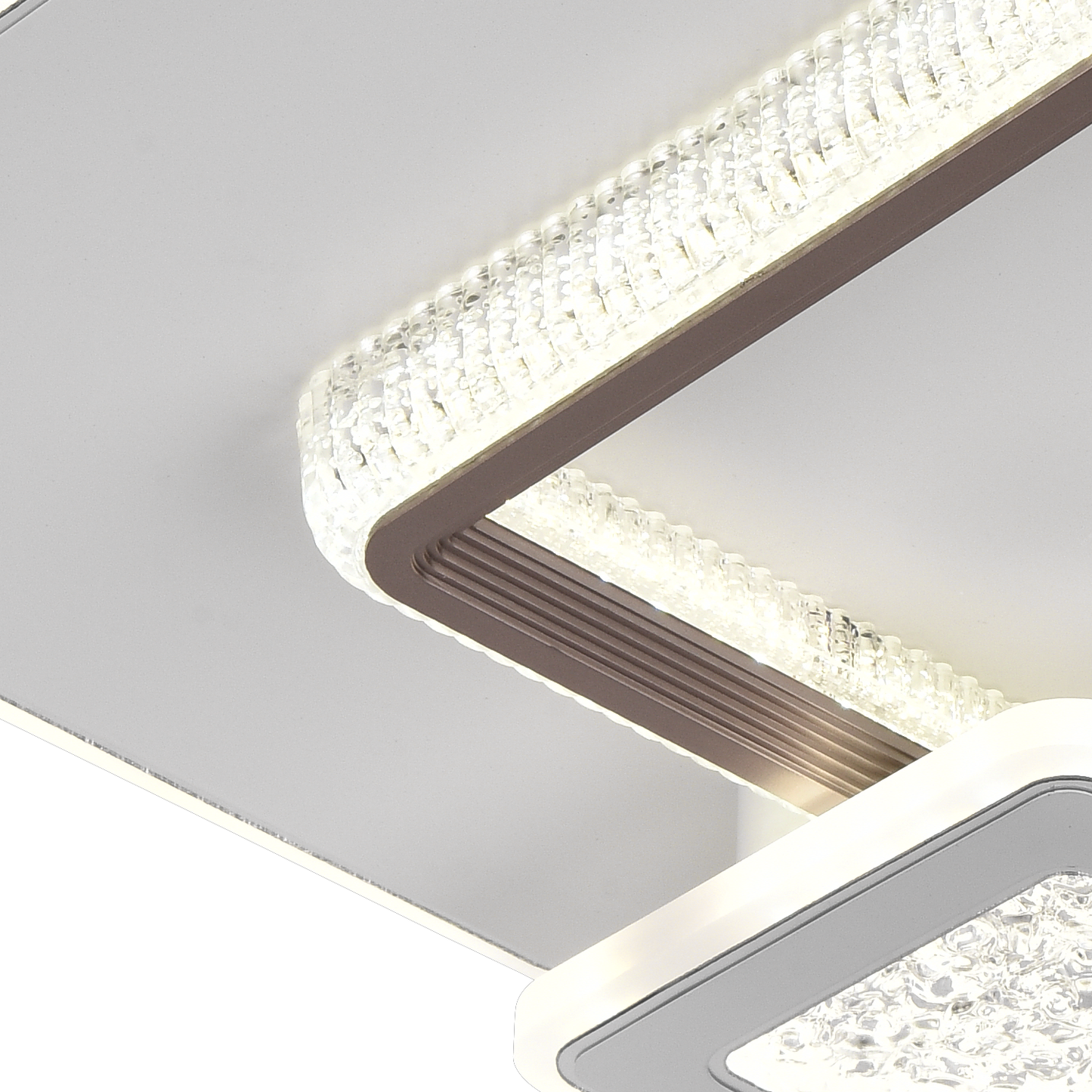 Lustra LED NYXORA  51W, 3 Patrate, lumina Rece/Calda/Neutra, Alb