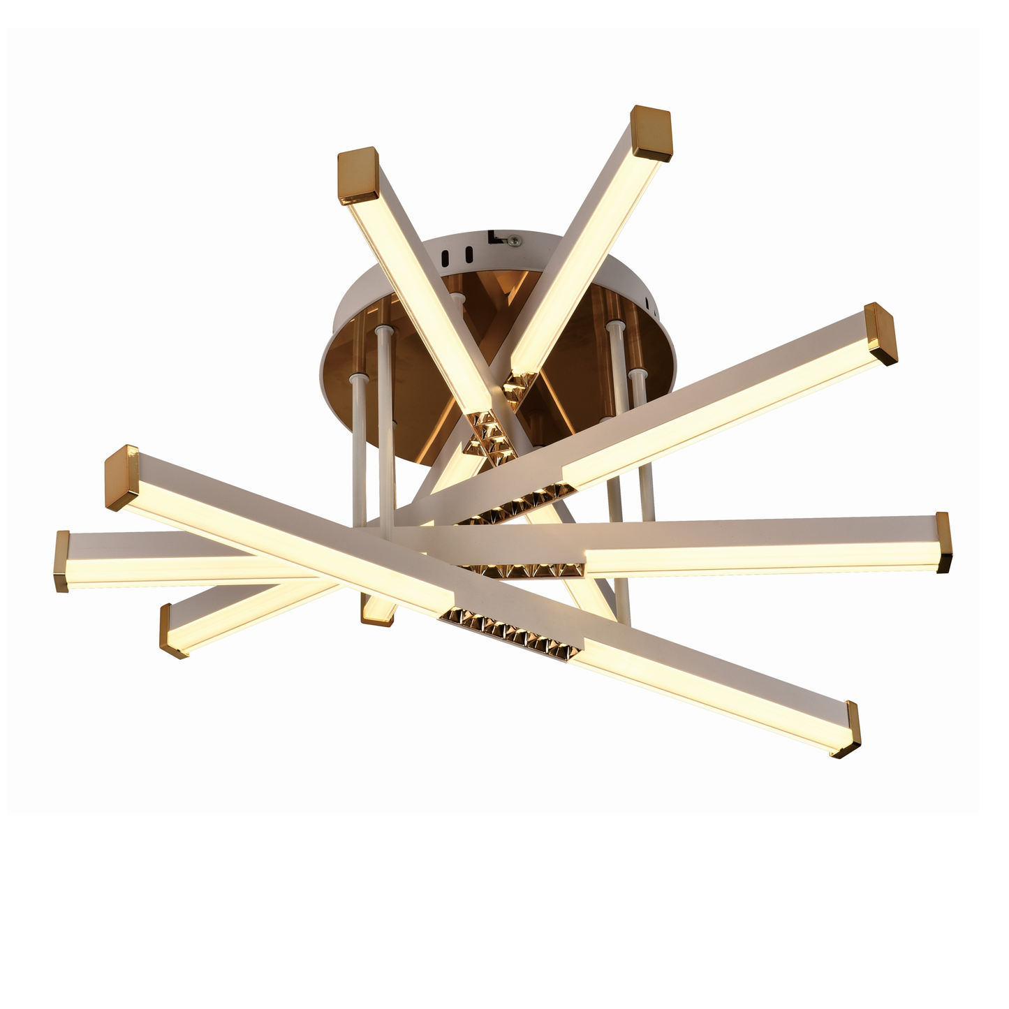 Lustra LED cu Telecomanda LT182/5WH, 68W, 5 Elemente, Lumina Rece/Clada/Neutra, Dimabila, Alb