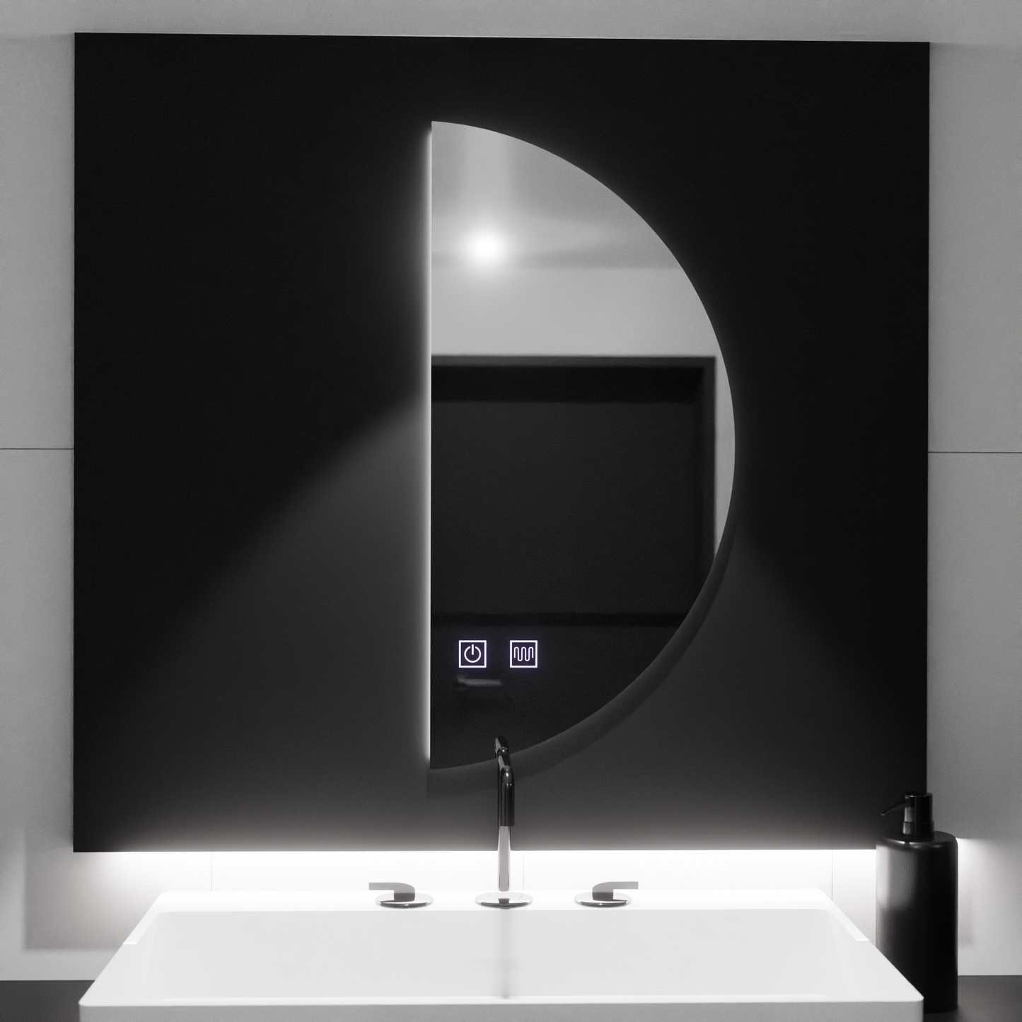 Oglinda LED Semiluna 50x100cm, Arcuat Touch, Sistem Dezaburire, Dimabila Oglinzi Korman E Default Title Alessandro Design