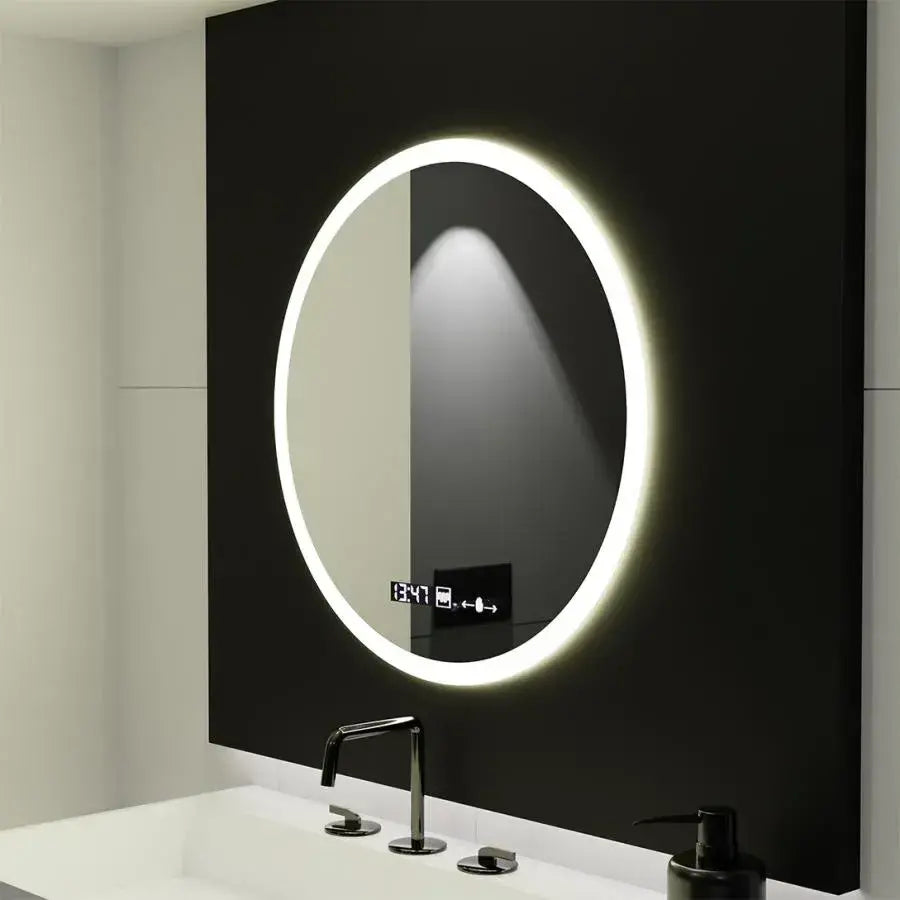 Oglinda LED Rotunda, 70cm, Elysee MotionGlow Marcello, Sistem Dezaburire, Ceas & Termometru, Dimabila Oglinzi Marcello Default Title Alessandro Design