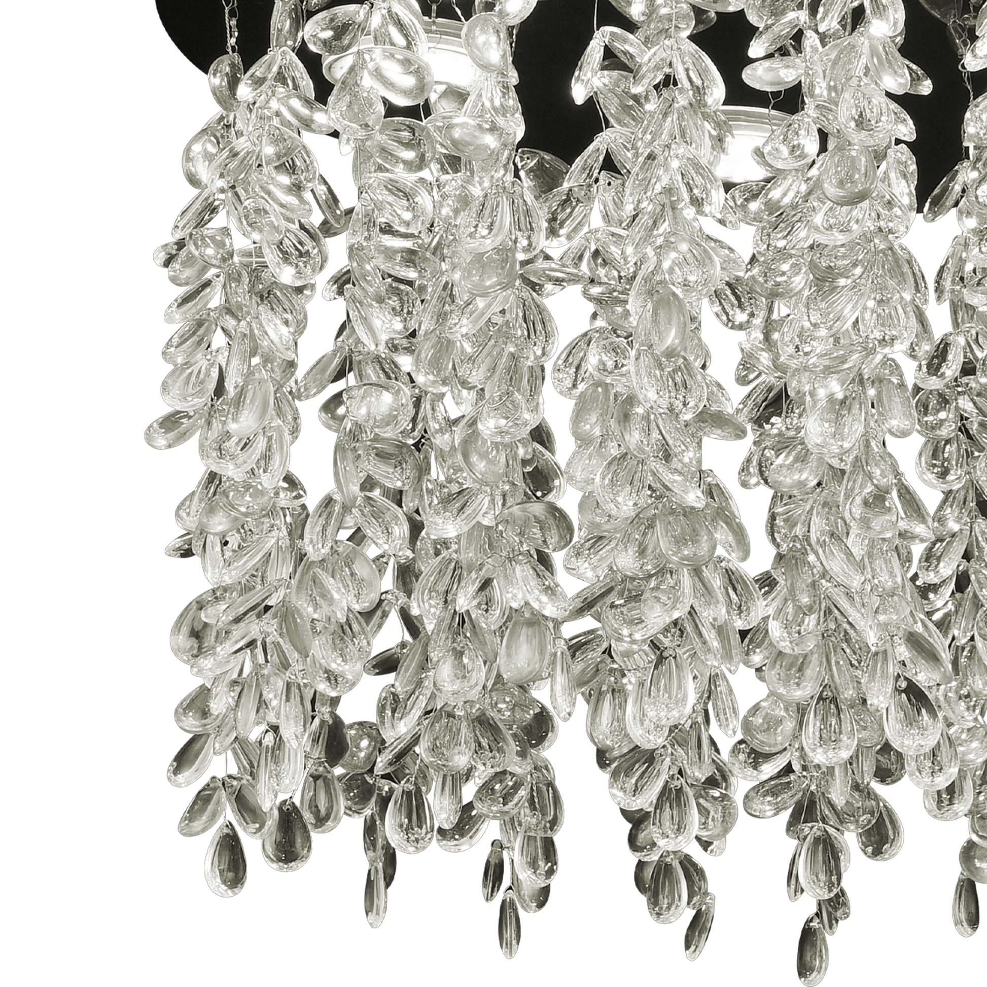 Candelabru LED Cristal LLC210/400CH Rotund, 22W, Lumina Rece/Calda/Neutra, Cristal, Crom Lucios Candelabre Cristal Default Title Alessandro Design