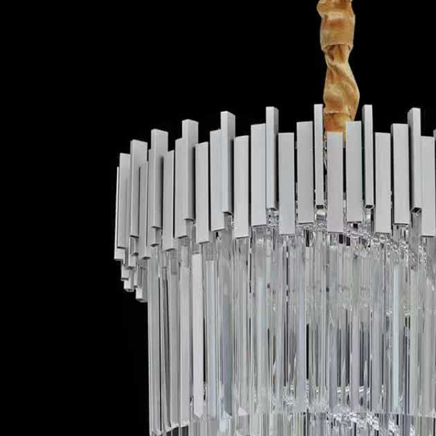 Candelabru Cristal CC110/600x1800CH , 28xE14, Diametru 60cm, Inaltime 180cm, Crom si Argintiu, Inaltime Reglabila, Design Elegant Candelabre Cristal Default Title Alessandro Design