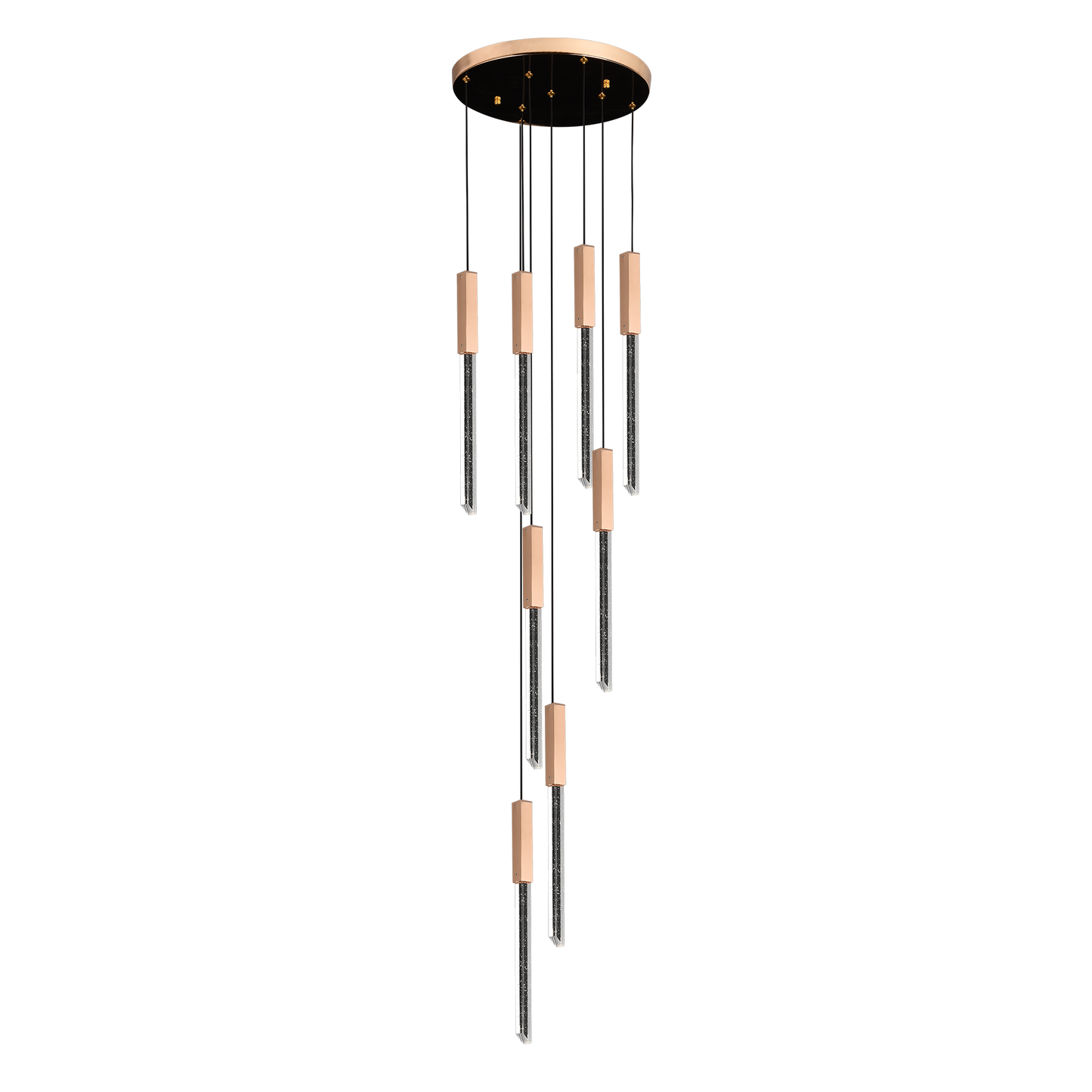 Candelabru Cristal LED BEAMLUX Supremo ,22W, Lumina Calda/Neutra/Rece, Diametru 35cm Auriu