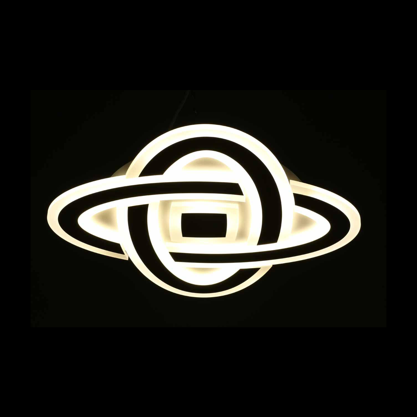 Lustra LED CRINELLA 44W, Diametru 23cm, lumina Rece/Calda/Neutra 3000K/4000K/6000K, Negru, Metal si Acril