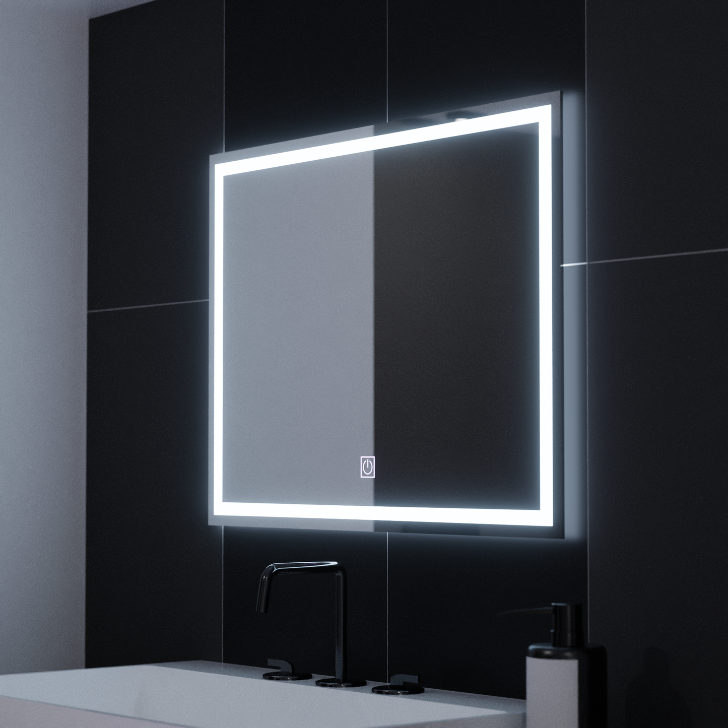 Oglinda LED Rectangulara, 80x60cm, FRAME Basic Touch