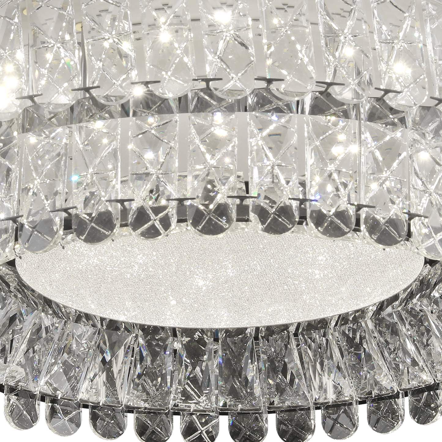 Lustra LED cu Telecomanda, LLC153/500CH, Cristal si Metal, 59W, 1 Cerc, Dimabila, Inaltime Reglabila, Lumina Rece/Calda/Neutra, Iluminat Luxos Lustre LED cu Telecomanda Default Title Alessandro Design