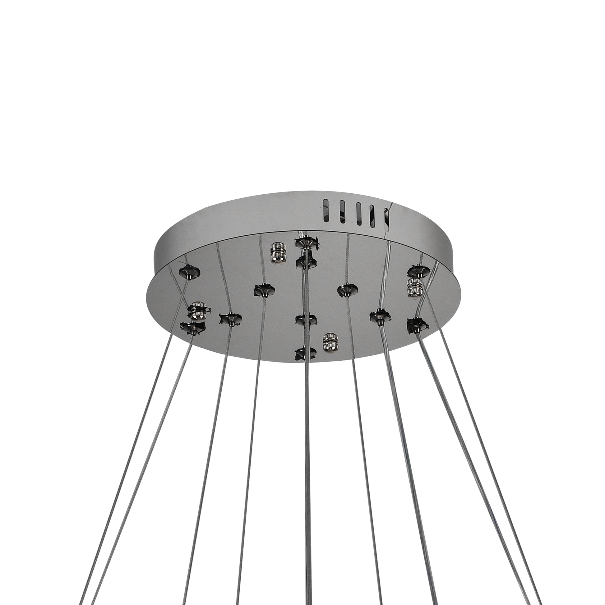 Lustra LED suspendata cu telecomanda si cristal PRISM LUMORA 63W, 3 Cercuri, lumina Rece/Calda/Neutra, Dimabila, Crom Lucios, Inaltime Reglabila Lustre LED cu Telecomanda Default Title Alessandro Design
