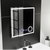 Oglinda LED Rectangulara 60x60cm Souverain MotionGlow Marcello Sistem Dezaburire Ceas & Termometru Lupa Cosmetica Dimabila