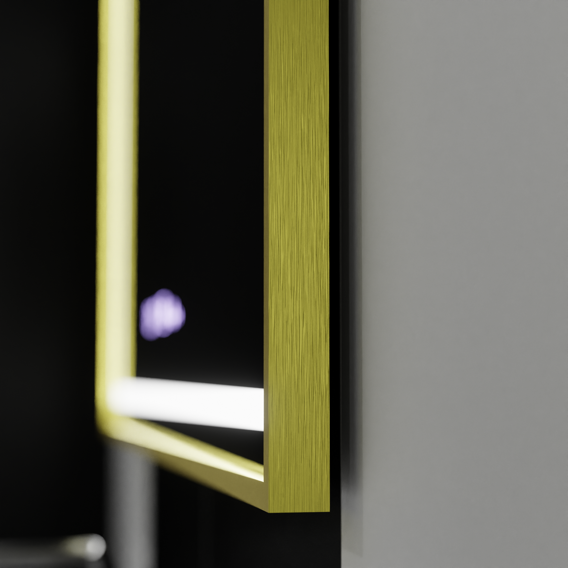 Oglinda LED Rectangulara, 120x80cm, Verite Royale Gold MotionGlow Marcello, Sistem Dezaburire, Ceas & Termometru, Dimabila Oglinzi Marcello Default Title Alessandro Design